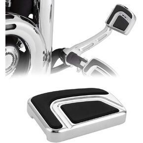 Large Brake Pedal Pad Fit For Harley Airflow Style Dyna Softail Touring Models (Chrome&Black) in Saudi Arabia