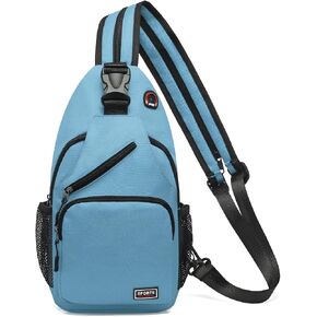 Convertible Sling Bag Crossbody Backpack, 12.9-Inch Pads Bags with Headphone Jack Shoulder Bag Casual Pack for Women Men Hiking Travel Cycling (Black) in Saudi Arabia
