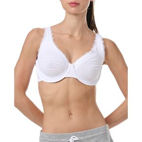 Tommy Hilfiger Women's Plus Size Lace Trim Unlined Underwire High Apex Micro Bra in Kuwait