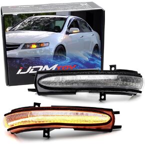 عدسة IJDMToy شبه ذكاء الكامل LED Strip Dynamential Sequential Blink/Flow Side Side Mirror مجموعة مجموعة الإضاءة المتوافقة مع 2004-2008 Acura TSX (Euro Accord) ، 2003-08 in Kuwait