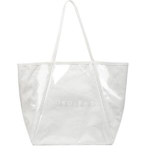 حقيبة حمل كبيرة من PVC للنساء كرافت الورق الحروف الكتف الحروف طباعة حقيبة يد HOBO للعمل على شاطئ العمل in Kuwait