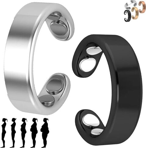 2pcs حلقة Vayro ، قابلة للتعديل مفتوح Fit Fit Vayro Rings الأصلي حلقات العافية المغناطيسية للرجال النساء ، للجنسين قابلة للضبط مفتوحة in Kuwait