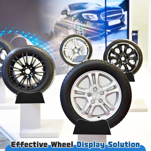 2 PCS Car Tyre Display Wheel Wheel Display Width Width Rim Wheel Rim Holder Tyre Stand Base Tyre Tray Base for Expition Shop Garage Trade Show ، Black in Saudi Arabia