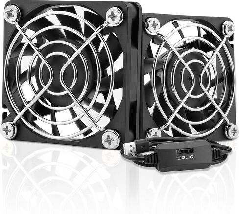 80mm x 25mm USB Fan 2 Packs 5V Small Computer Case Fan with Speed Control for CPU Xbox PlayStation Router Entertainment Cabinet 3D Printer in Saudi Arabia