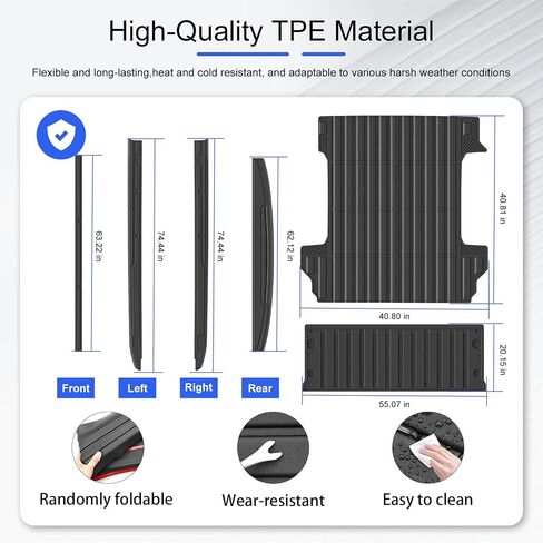 5.8FT Truck Bed Rail Cap Compatible with 2019-2025 Chevy Silverado GMC Sierra 1500 Bed Rail Covers Protector Replacement for 2019-2025 Chevy Silverado 1500 Accessories in Kuwait
