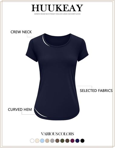 Huukeay 3 Pack Women's Short Sleeve Dorts Basic Cotton Summer Tunic Tops Rebtled Rece in Kuwait