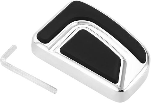 Large Brake Pedal Pad Fit For Harley Airflow Style Dyna Softail Touring Models (Chrome&Black) in Saudi Arabia