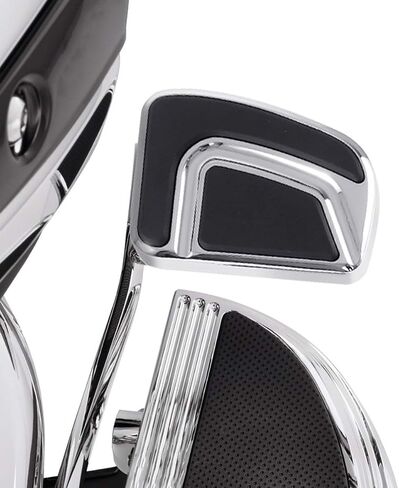 Large Brake Pedal Pad Fit For Harley Airflow Style Dyna Softail Touring Models (Chrome&Black) in Saudi Arabia