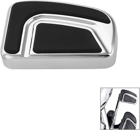Large Brake Pedal Pad Fit For Harley Airflow Style Dyna Softail Touring Models (Chrome&Black) in Saudi Arabia