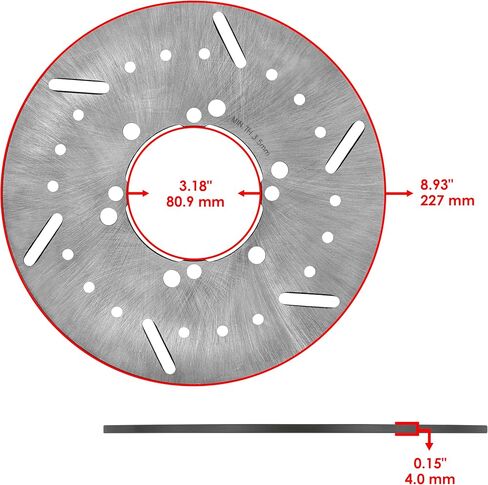 Caltric 2 Front Brake Disc Rotor Pad compatible with Polaris Sportsman 500 4X4 6X6 1996 1997 1998 1999 2000 in Saudi Arabia
