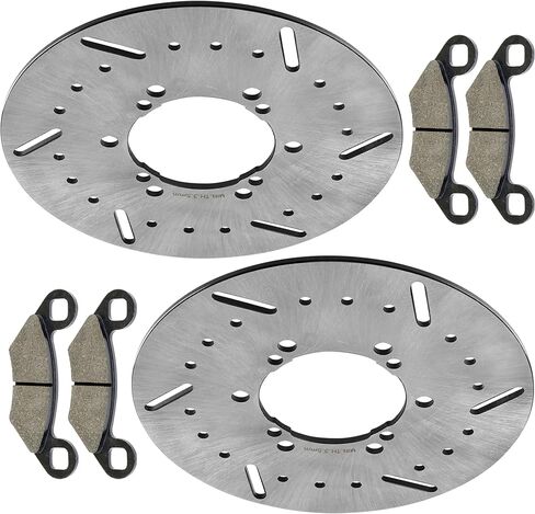 Caltric 2 Front Brake Disc Rotor Pad compatible with Polaris Sportsman 500 4X4 6X6 1996 1997 1998 1999 2000 in Saudi Arabia