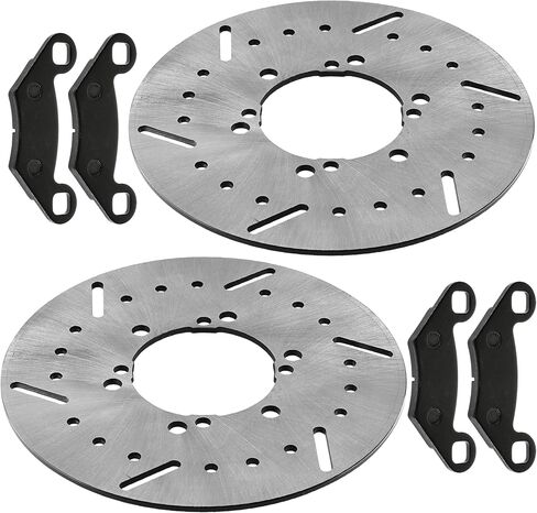 Caltric 2 Front Brake Disc Rotor Pad compatible with Polaris Sportsman 500 4X4 6X6 1996 1997 1998 1999 2000 in Saudi Arabia