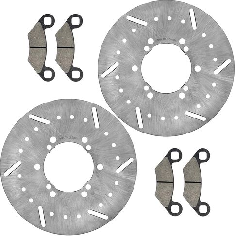 Caltric 2 Front Brake Disc Rotor Pad compatible with Polaris Sportsman 500 4X4 6X6 1996 1997 1998 1999 2000 in Saudi Arabia