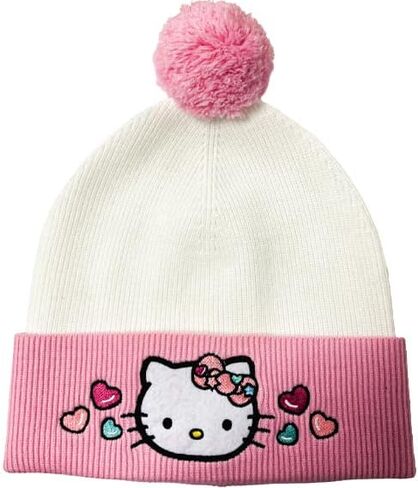 Hello Kitty Beanie Cap للنساء والبنات | Sanrio Winter Pom Pom Hats | كاواي القط | مقاس واحد | مرخص رسميا in Kuwait