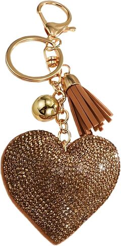 Women Heart Fashion Keychain Cute Shiny Rhinestone Butterfly Women Pendant Key Ring for Purse Handbags in Saudi Arabia
