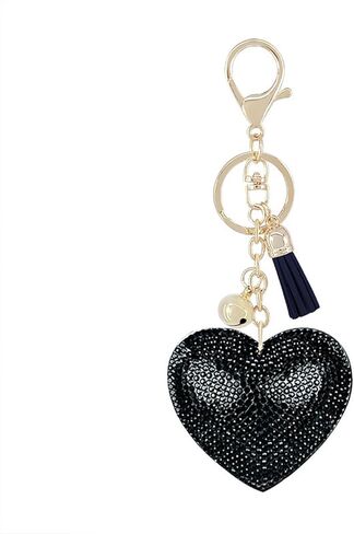 Women Heart Fashion Keychain Cute Shiny Rhinestone Butterfly Women Pendant Key Ring for Purse Handbags in Saudi Arabia