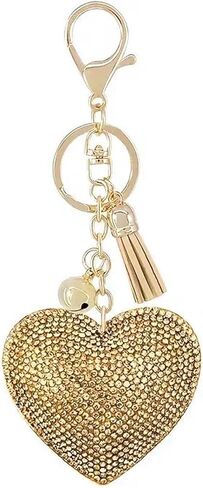 Women Heart Fashion Keychain Cute Shiny Rhinestone Butterfly Women Pendant Key Ring for Purse Handbags in Saudi Arabia