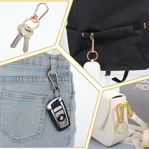 6 PCS Metal Keychains keyring سلسلة مفاتيح حلقة مقطع منظم لمفاتيح السيارة الرئيسية مفاتيح سلاسل Finder Rings Finder Keyring Accessories Women Men in Kuwait