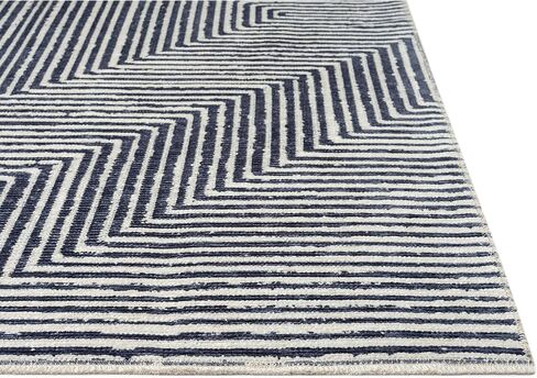 Indigo Ink - Washable Area Rug, Stain Resistant, Easy to Clean, Geometric Boho Decor, Ideal for Living Room, Bedroom, Office (5' x 7'', Panther Navy/White) in Saudi Arabia