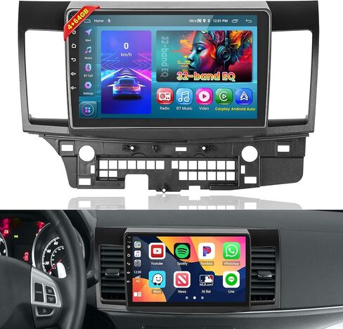 [2+64G] Inefala for Mitsubishi Lancer 2008-2017 Android Car Radio Stereo with Wireless CarPlay Android Auto, 10.1 Inch HD Touchscreen with GPS WiFi Bluetooth FM/RDS SWC Backup Camera MIC in Saudi Arabia