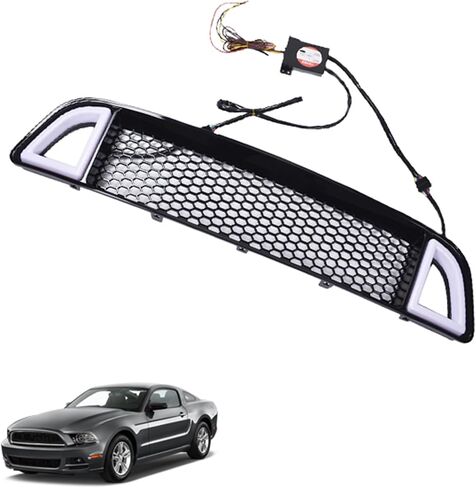 Front Bumper Upper Grille with DRL Signal Replacement for 2013 2014 Mustang 02HGL1211ABK in Saudi Arabia
