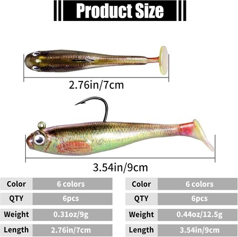 5pcs paddle tail swim swaits ، الرؤوس الخاصة بالرقص مسبقًا سحر صيد ناعم مع الدوار ، العيون ثلاثية الأبعاد للسباحة مع السنانير لصيد المياه العذبة في المياه المالحة للاسترال. in Saudi Arabia