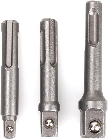 3 PCS 1/4 "3/8" 1/2 "محول سائق المقبس محول بتات ببتيت محول إضافي طويل محول مؤثرات الحفر ل SDS بالإضافة in Saudi Arabia
