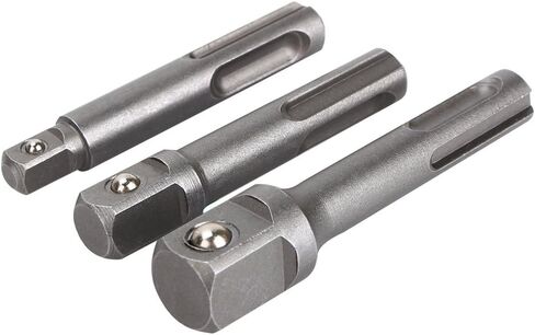 3 PCS 1/4 "3/8" 1/2 "محول سائق المقبس محول بتات ببتيت محول إضافي طويل محول مؤثرات الحفر ل SDS بالإضافة in Saudi Arabia