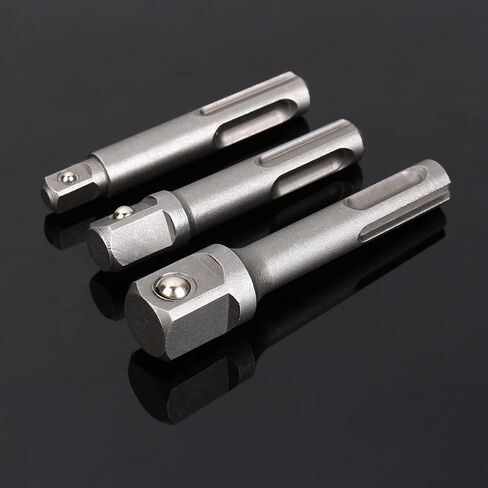 3 PCS 1/4 "3/8" 1/2 "محول سائق المقبس محول بتات ببتيت محول إضافي طويل محول مؤثرات الحفر ل SDS بالإضافة in Saudi Arabia