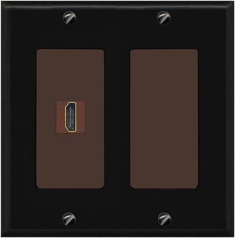 RiteAV HDMI Wall Plate 1 Port - 2 Gang [White/White] in Saudi Arabia