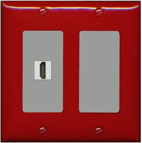 RiteAV HDMI Wall Plate 1 Port - 2 Gang [White/White] in Saudi Arabia