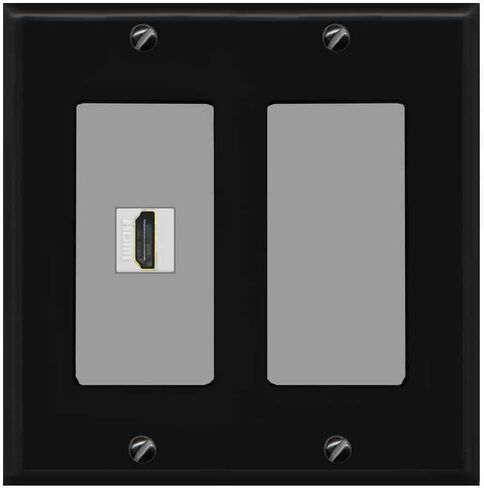 RiteAV HDMI Wall Plate 1 Port - 2 Gang [White/White] in Saudi Arabia