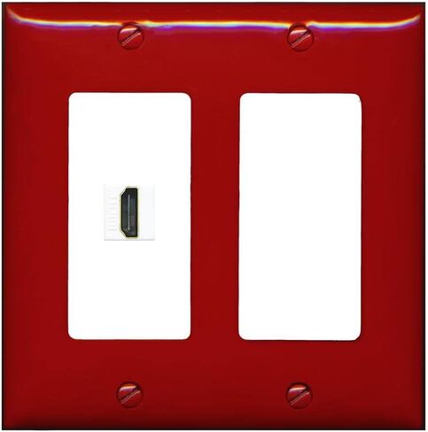 RiteAV HDMI Wall Plate 1 Port - 2 Gang [White/White] in Saudi Arabia