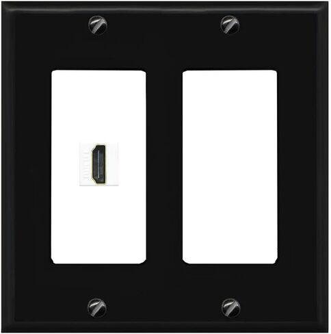 RiteAV HDMI Wall Plate 1 Port - 2 Gang [White/White] in Saudi Arabia