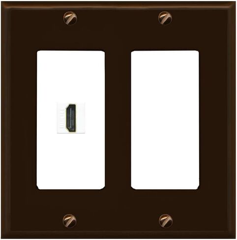 RiteAV HDMI Wall Plate 1 Port - 2 Gang [White/White] in Saudi Arabia