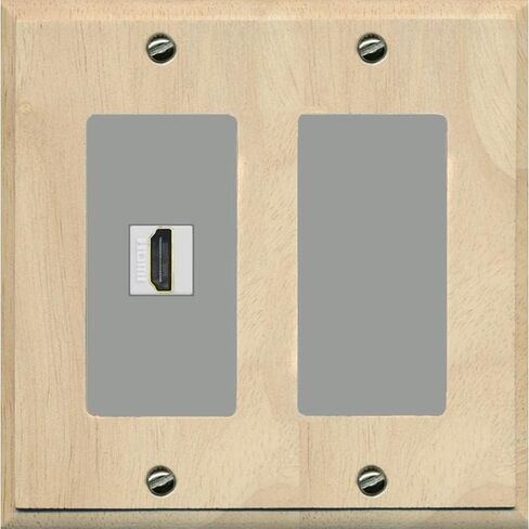 RiteAV HDMI Wall Plate 1 Port - 2 Gang [White/White] in Saudi Arabia