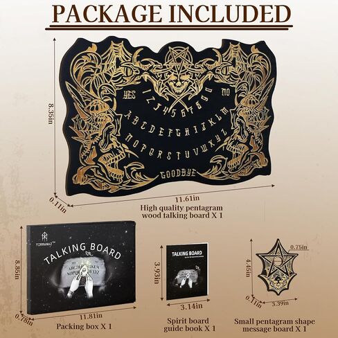 Butterfly Talking Board, Wooden Spirit Board Game for Ghost Hunting, for 2 or More Players, Including Guide Book in Kuwait