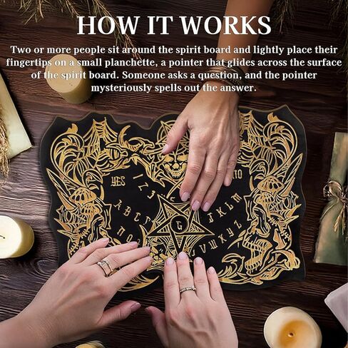 Butterfly Talking Board, Wooden Spirit Board Game for Ghost Hunting, for 2 or More Players, Including Guide Book in Kuwait
