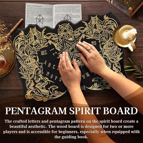 Butterfly Talking Board, Wooden Spirit Board Game for Ghost Hunting, for 2 or More Players, Including Guide Book in Kuwait