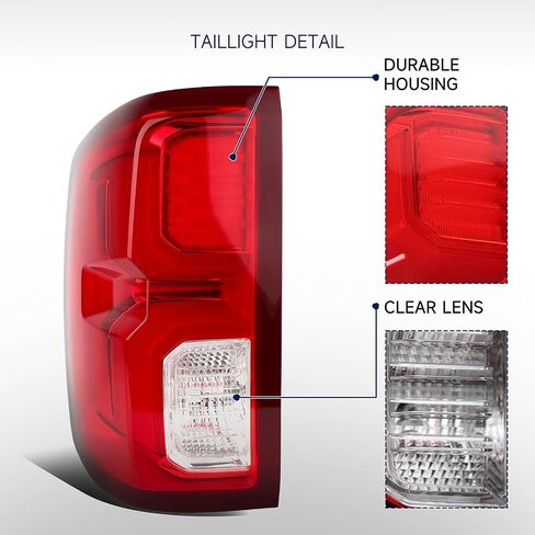 مجموعة أضواء الذيل متوافق مع 2016 2017 2018 Chevy Silverado 1500 LTZ LED LED LEDS LEVES ASSY OUTER مع المصابيح ، جانب السائق الأيسر استبدال GM2800294 84288718 in Kuwait