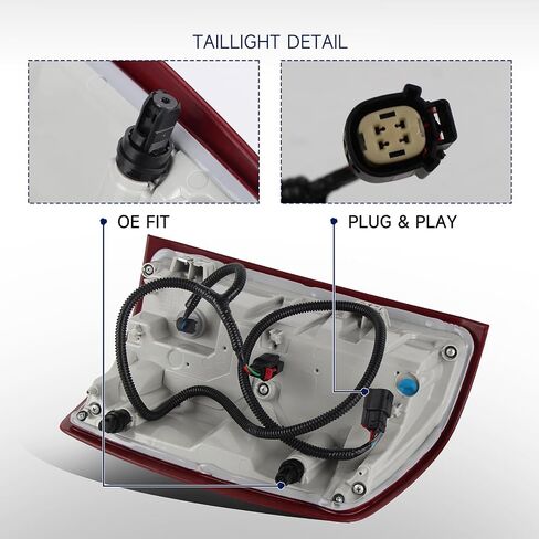 مجموعة أضواء الذيل متوافق مع 2016 2017 2018 Chevy Silverado 1500 LTZ LED LED LEDS LEVES ASSY OUTER مع المصابيح ، جانب السائق الأيسر استبدال GM2800294 84288718 in Kuwait