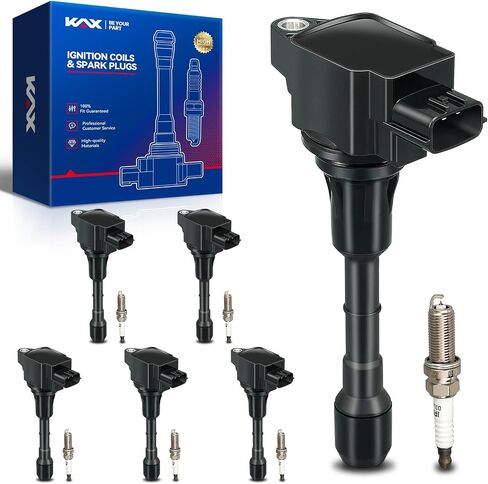 مجموعة أداء OEM من 6 UF617 ملفات الإشعال وتوصيلات شرارة Iridium المزدوجة من أجل Infiniti G37 Q50 QX50 M37 Q40 QX70 Q60 FX37 Q70 Q70L EX37 ، NISSAN 370Z BASE 370Z TEAT 370Z SPORT 370Z SPORT in Kuwait