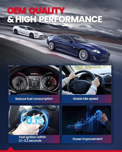 مجموعة أداء OEM من 6 UF617 ملفات الإشعال وتوصيلات شرارة Iridium المزدوجة من أجل Infiniti G37 Q50 QX50 M37 Q40 QX70 Q60 FX37 Q70 Q70L EX37 ، NISSAN 370Z BASE 370Z TEAT 370Z SPORT 370Z SPORT in Kuwait