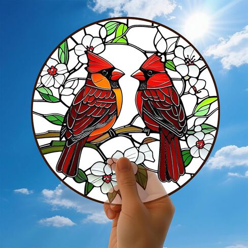 Butterfly Suncatchers Stained Glass for Windows Hanging - 8'' Sun Catchers Indoor Window - UV-Print Stain Glass Window Hanging for Home Decor, Wall Art, Gifts for Mom in Saudi Arabia