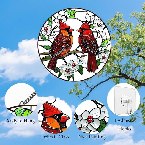 Butterfly Suncatchers Stained Glass for Windows Hanging - 8'' Sun Catchers Indoor Window - UV-Print Stain Glass Window Hanging for Home Decor, Wall Art, Gifts for Mom in Saudi Arabia