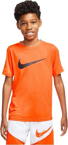 تي شيرت تدريب Nike Kids Boy's Short Sleeve (الأطفال الصغار/الأطفال الكبار) Hyper Crimson/Black MD (10-12 أطفال كبير) in Saudi Arabia