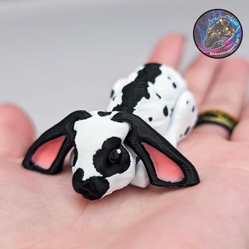 3D Printed Articulating Bunny Keychain – Realistic Bunny Design – Gift for Bunny Lovers - Metal Lobster Clasp Included in Saudi Arabia