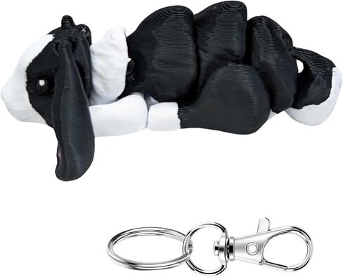 3D Printed Articulating Bunny Keychain – Realistic Bunny Design – Gift for Bunny Lovers - Metal Lobster Clasp Included in Saudi Arabia