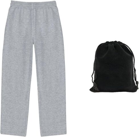Hanes EcoSmart Boys' Sweatpants with Open-Leg Design, Durable Cotton-Blend, Includes Pouch in Saudi Arabia