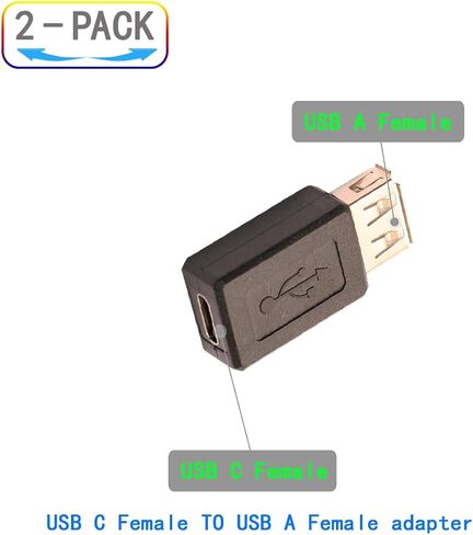 USB A to C Adapter, USB 2.0 Male to USB C Female Charger Converter Connector Suitable for a Wide Range of A-Male Interface Type Devices in Saudi Arabia